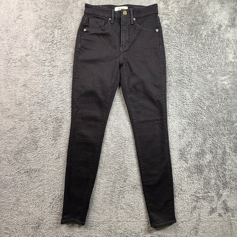 Revtown High Rise Skinny Jeans Womens 25 Black Excellent Cotton Blend Stretch